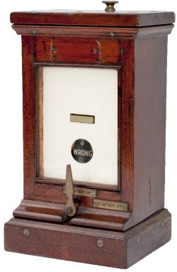 GWR Single Slot Indicator complete with battery on off indicator. Case stamped inside BRITTAN