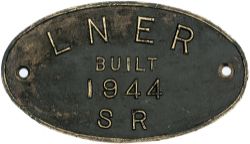 Worksplate LNER BUILT 1944 SR ex Stanier 8F in the number range LNER 3500-24, LMS 8705-29 and BR