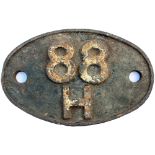 Shedplate 88H Tondu 1961-1964. In original condition with clear Swindon casting marks to rear and