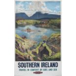 Poster BR(W) SOUTHERN IRELAND by Jack Merriott. Double Royal 25in x 40in. In good condition with