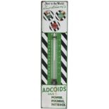 Advertising enamel thermometer DUCKHAMS ADCOIDS BEST IN THE WORLD SAVE POWER, POUNDS, PATIENCE.