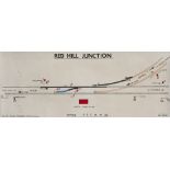 BR-WR signal box diagram RED HILL JUNCTION dated 18-2-60 from the signal box between Tram Inn and