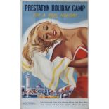 Poster BR(M) PRESTATYN HOLIDAY CAMP FOR A REAL HOLIDAY by John Kenney. Double Royal 25in x 40in.