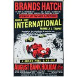 Poster FORMULA 1 BRANDS HATCH SILVER CITY INTERNATIONAL FORMULA 1 TROPHY. A GRAND PRIX LINE UP.