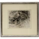 Original pencil sketch by Terence Cuneo of a GWR PRAIRIE LOCOMOTIVE crossing a bridge on the now