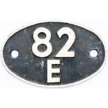 Shedplate 82E Yeovil Pen Mill 1950-1958 and Bristol Barrow Road 1958-1965. Face restored with