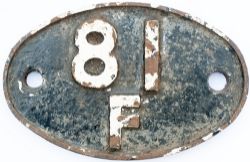 Shedplate 81F Oxford 1950-1973 with sub sheds Abingdon to 1954 and Fairford to 1962. Lightly cleaned