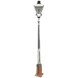 GWR cast iron lamp post complete with original Sugg lamp case. The post measures 123in tall and
