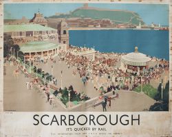 Poster LNER SCARBOROUGH THE SPA by Fred Taylor 1939. Quad Royal 40in x 50in. In good condition