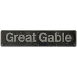 Nameplate GREAT GABLE ex British Railways Class 60 numbered 60006 built by Brush Traction