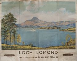 Poster BR(Sc) LOCH LOMOND by Alasdair MacFarlane. Quad Royal 40in x 50in. In good condition with