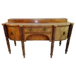 A Regency mahogany bowfront sideboard