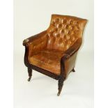 A Regency mahogany bergere armchair