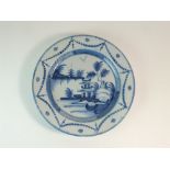 An 18th century London delft plate