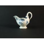 A Worcester porcelain blue and white cream boat
