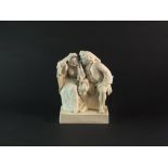 A Copeland parian figural group of Uncle Toby and the Widow Wadman