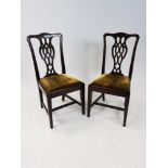 A set of six mahogany dining chairs