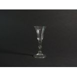 An 18th century drinking glass