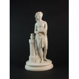 A Victorian parian figure of a semi-clad female