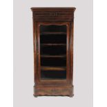 A French mahogany glazed display cabinet