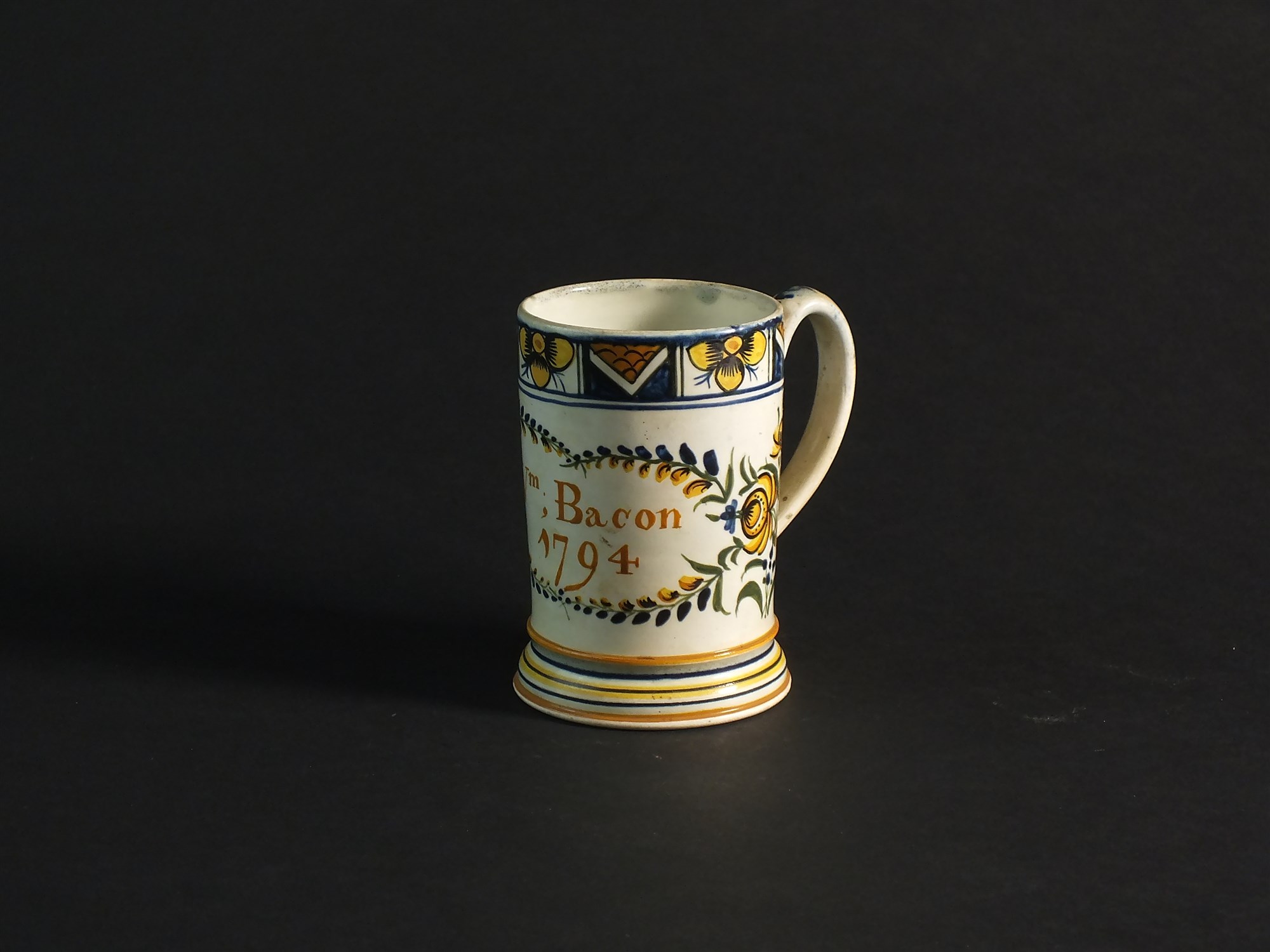 An English dated prattware mug