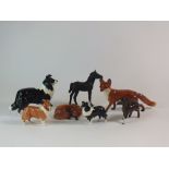 Seven Beswick models of animals