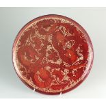 Maw and Co ruby lustre charger