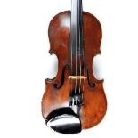 A violin with two piece back