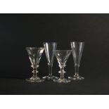 Four 18th century glasses