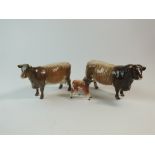 A Beswick family group of Dairy Shorthorn cattle