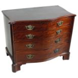 A George III mahogany serpentine front dressing chest