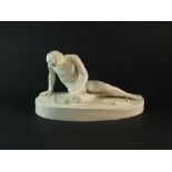 A Bates, Brown-Westhead Moore & Co parian figure of The Dying Gladiator