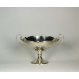 A two handled silver pedestal bowl