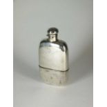 A silver hip flask