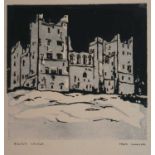 Fred Lawson (1888-1968) Two Prints- Bolton Castle and Kitchen scene