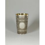 A Victorian silver beaker