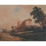 John Varley (1778-1842), 'Tree, Barn and Ruined Oast House of Keln'