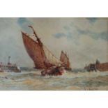 F.J. Aldridge (1850-1933), Fishing Boats, Shoreham Harbour