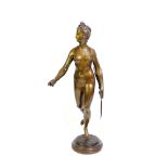 A French 19th century bronze figure of Diana the Huntress