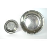 Six pewter bowls