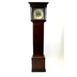 An oak longcase clock, mid-18th century.