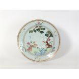 A Chinese famille rose porcelain plate, Qianlong