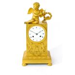 A French Empire ormolu mantel clock by Deniere and Matelin