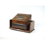 Victorian oak letter box