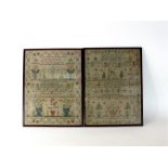 A pair of samplers by Jane Macpherson and Charlotte Macpherson dated 1800