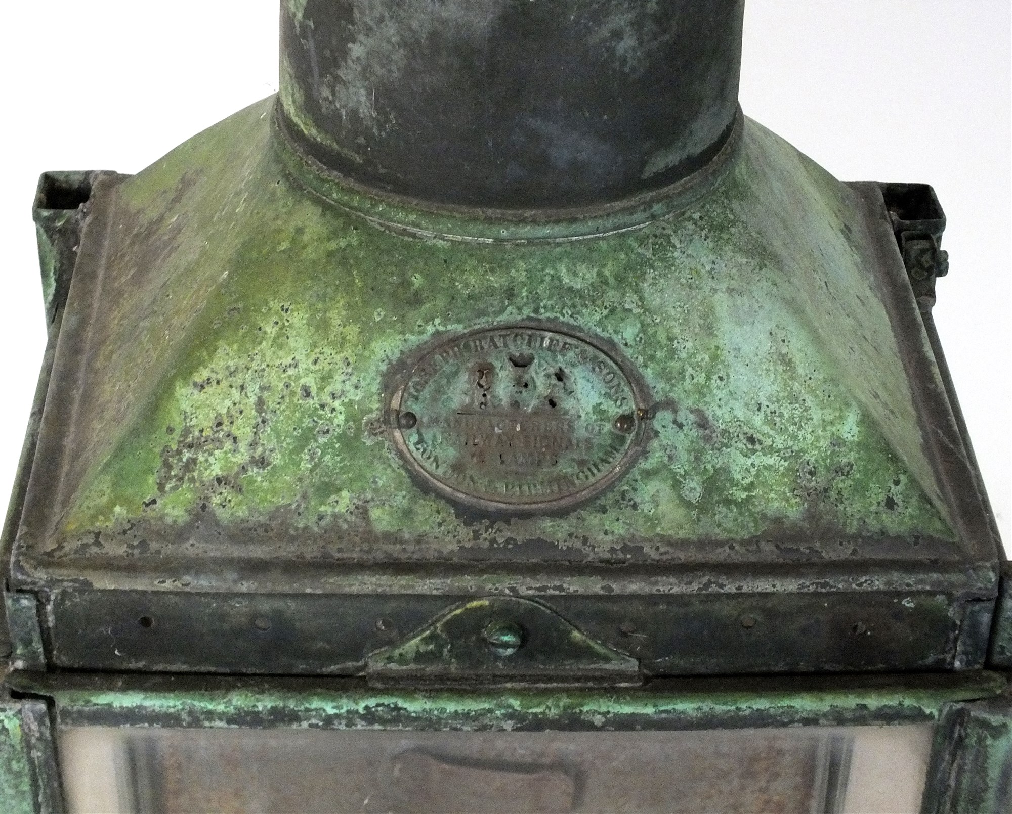 A Joseph Ratcliff & Sons metal railway lamp - Image 2 of 2