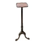 A Chippendale revival mahogany torchere stand
