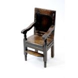 A child's oak chair early 18th century