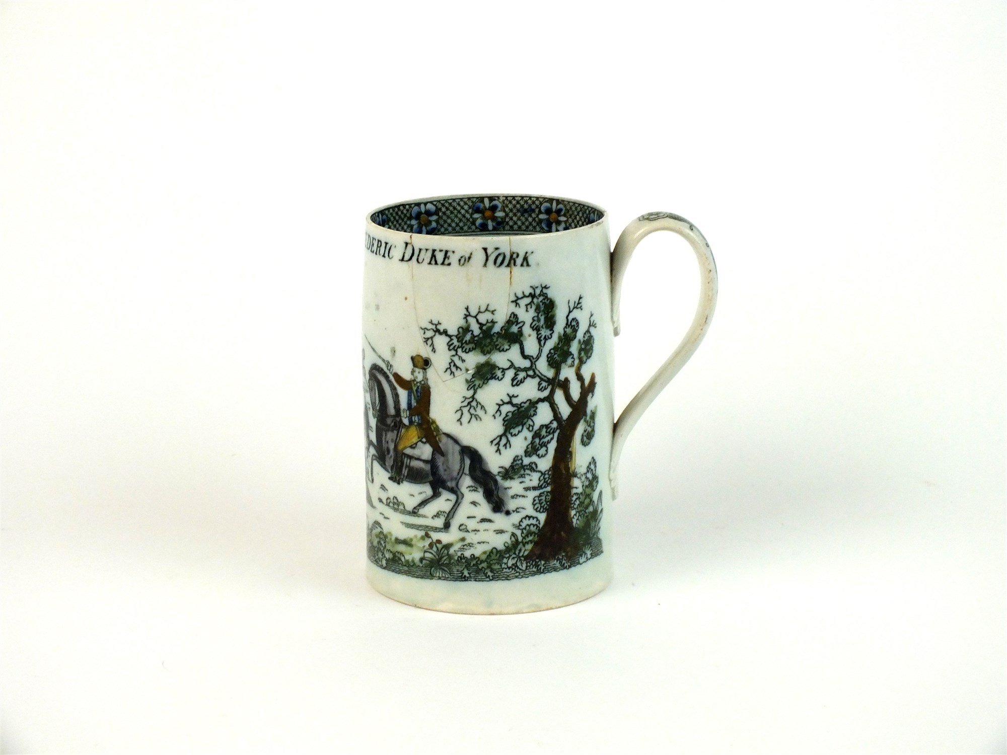 A rare Staffordshire Frederick Duke of York mug