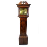 A George III oak and inlaid longcase clock